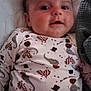 Roman is registered to the contest to win money with this photo: baby, infant, onesie, elephant_pattern, circus_theme, quilted_blanket, smile, face, cheeks, curious_look, lying_down, cozy, blanket, clothing, indoor, child, cute, soft_light, portrait, young