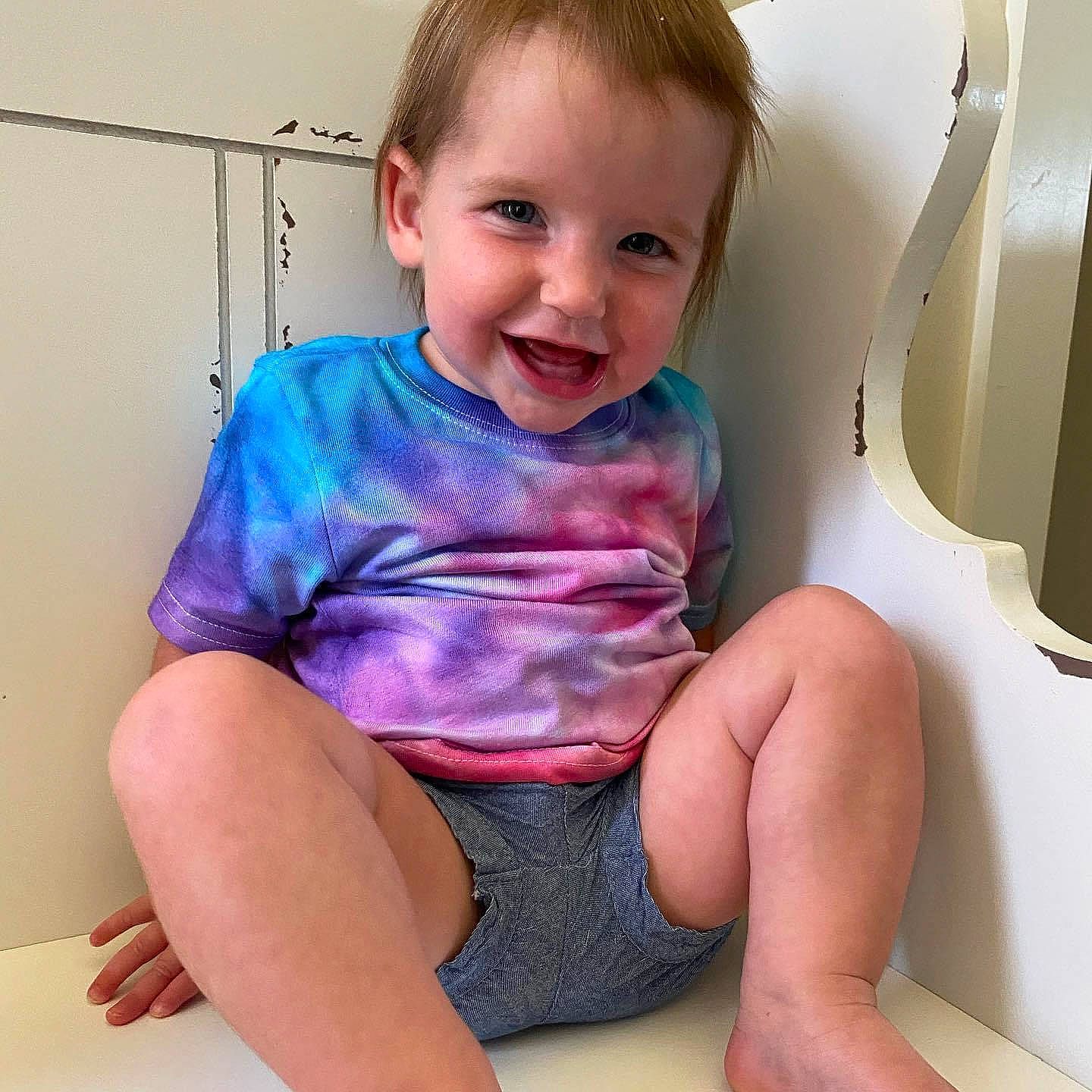 Tenley joined the competition — help win amazing prizes! arm, baby, baby_toddler_clothing, chamber_pot, cheek, child, finger, head, joint, joy, leg, neck, person, potty_training, sitting, skin, thigh, toddler
