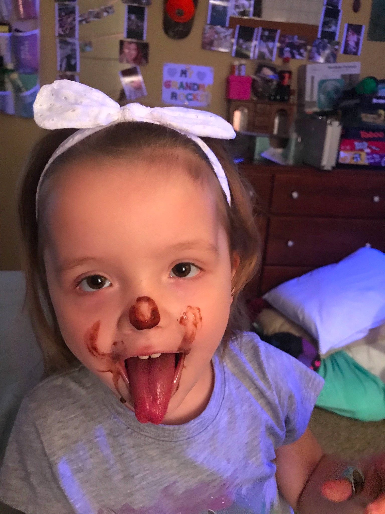 Amelia is registered to the contest to win money with this photo: baby, cheek, child, ear, face, facial_expression, head, headgear, joy, lip, mouth, nose, organ, person, smile, toddler, tongue