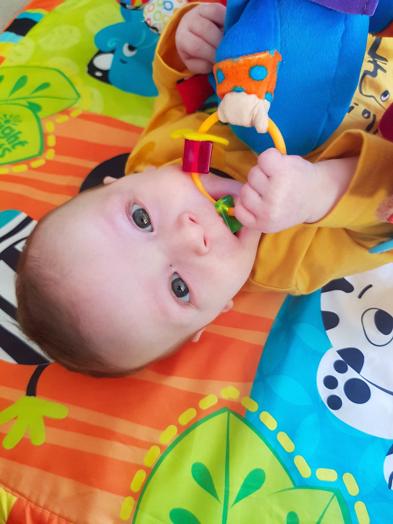 Luc joined the competition — help win amazing prizes! baby, baby_playing_with_toys, baby_products, baby_toys, bedtime, child, linens, person, play, playmat, product, textile, toddler, toy