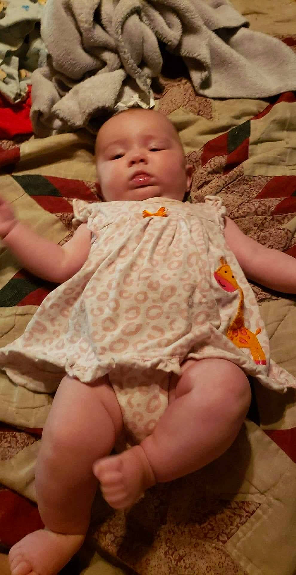 Jalynn is registered to the contest to win money with this photo: baby, cheek, child, headwear, leg, person, sitting, toddler