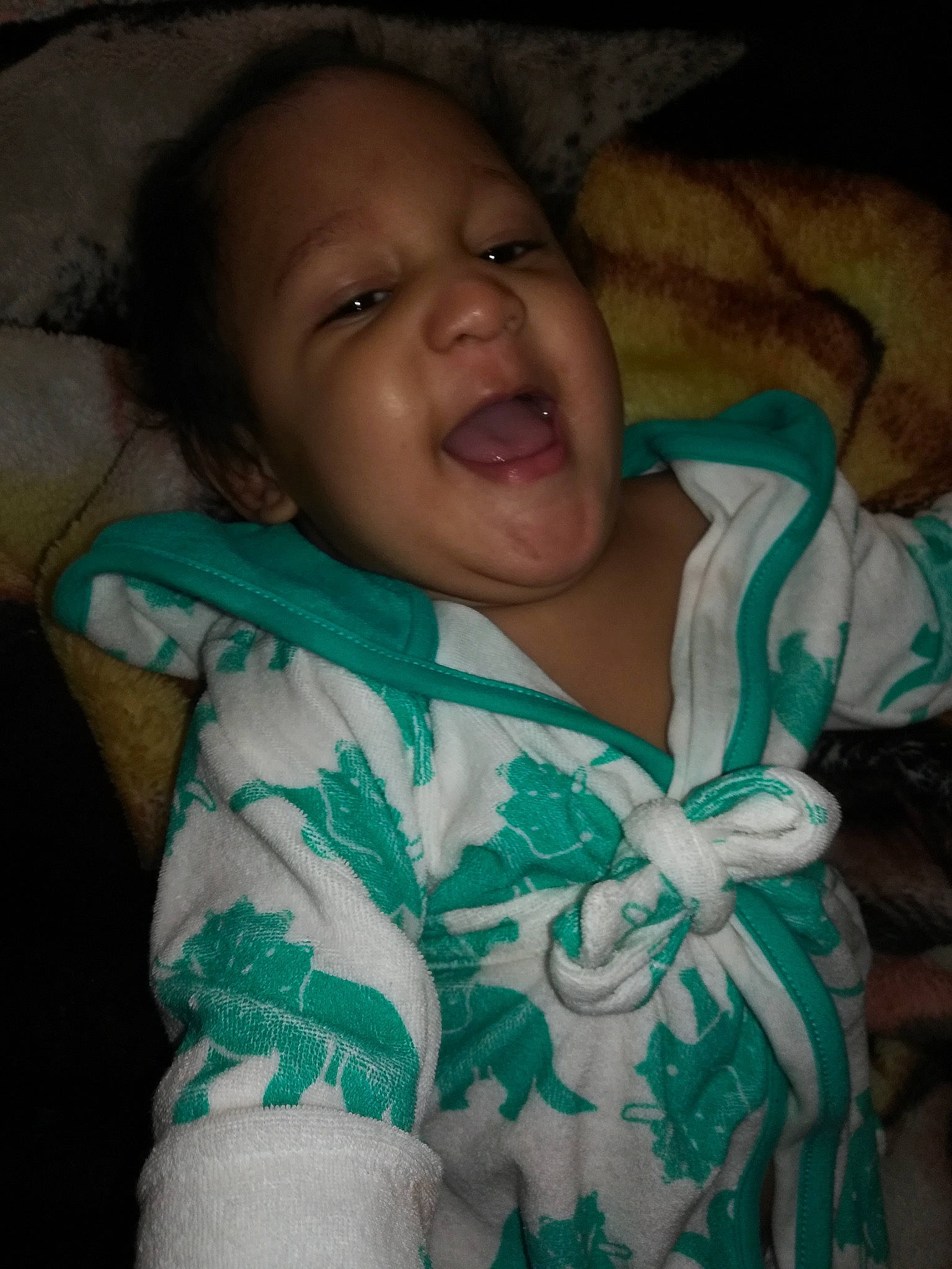 Harlem joined the competition — help win amazing prizes! baby, cheek, child, chin, eye, face, facial_expression, forehead, fun, green, head, lip, mouth, nose, person, skin, smile, toddler