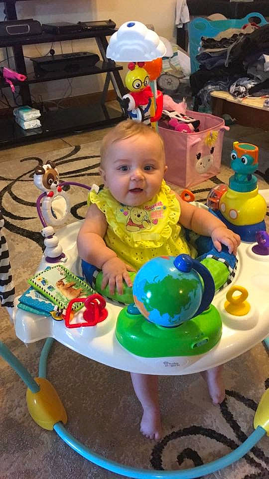 Keira is registered to the contest to win money with this photo: baby_toys, child, fun, person, play, playset, sitting, toddler, toy