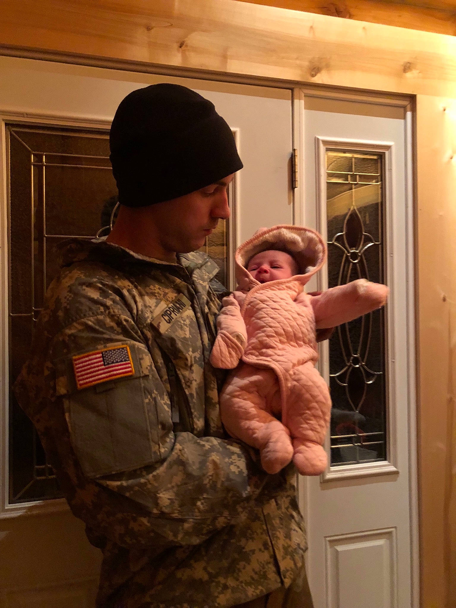Lianna joined the competition — help win amazing prizes! army, military, person, room, soldier, standing, toddler