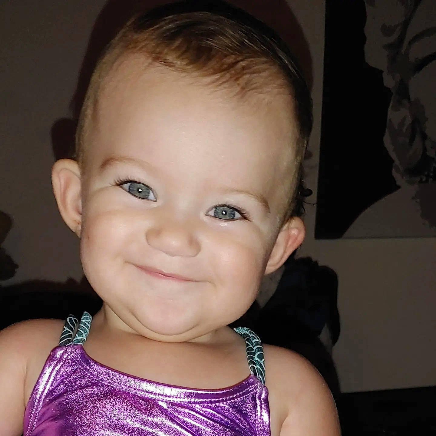 Sandra is registered to the contest to win money with this photo: baby, baby_toddler_clothing, cheek, chin, ear, eyebrow, eyelash, facial_expression, forehead, happy, head, iris, joy, lip, neck, nose, organ, person, skin, sleeve