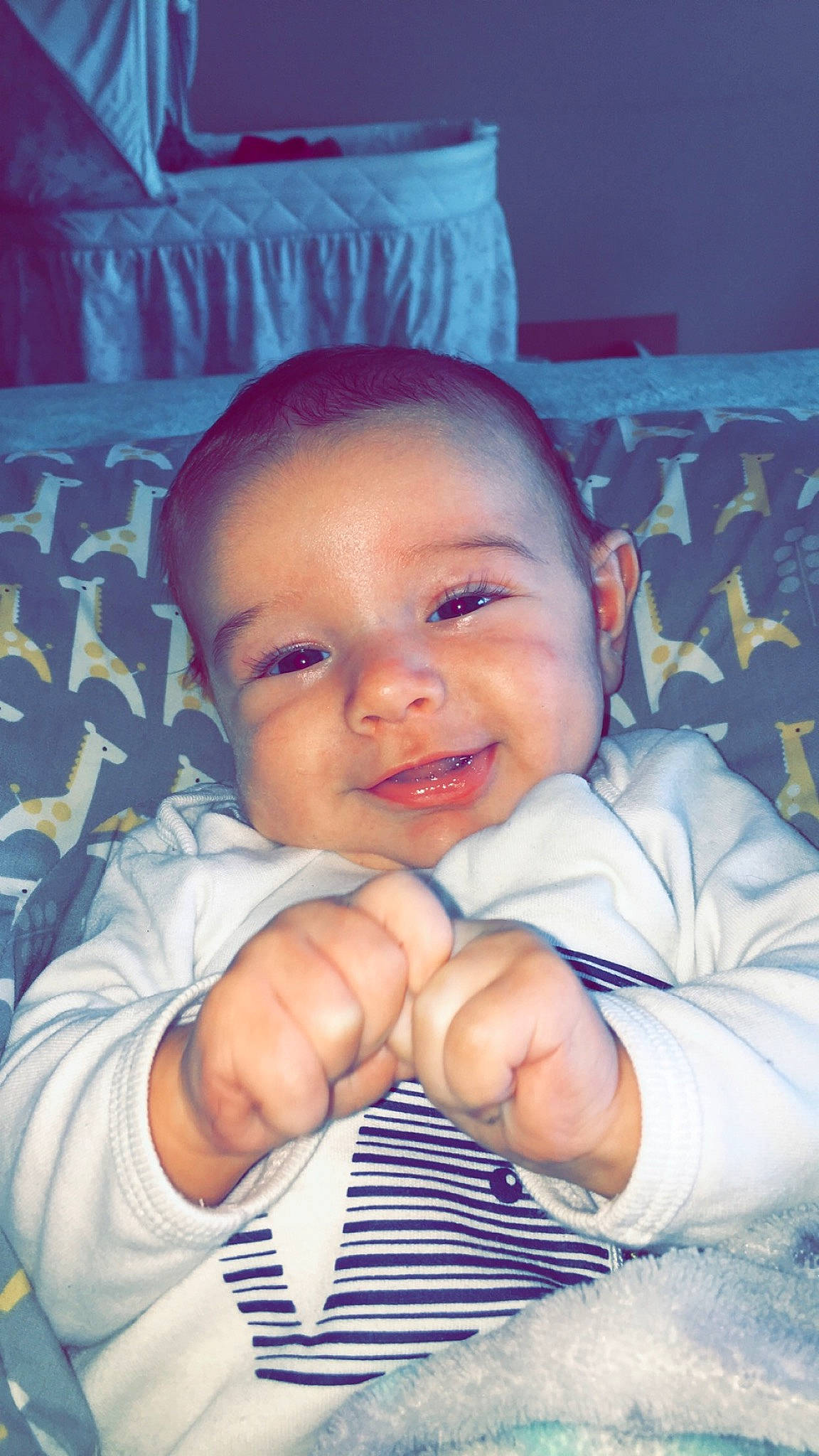 Sullivan joined the competition — help win amazing prizes! baby, cheek, child, cool, eye, face, facial_expression, finger, forehead, fun, gesture, hand, happy, head, joy, mouth, nose, person, skin, smile