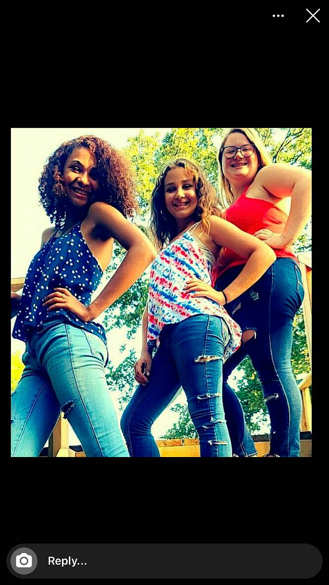 Sarah is registered to the contest to win money with this photo: cool, denim, electric_blue, entertainment, event, flash_photography, font, friendship, fun, gesture, grass, happy, jeans, joy, leisure, magenta, people_in_nature, person, smile, t_shirt