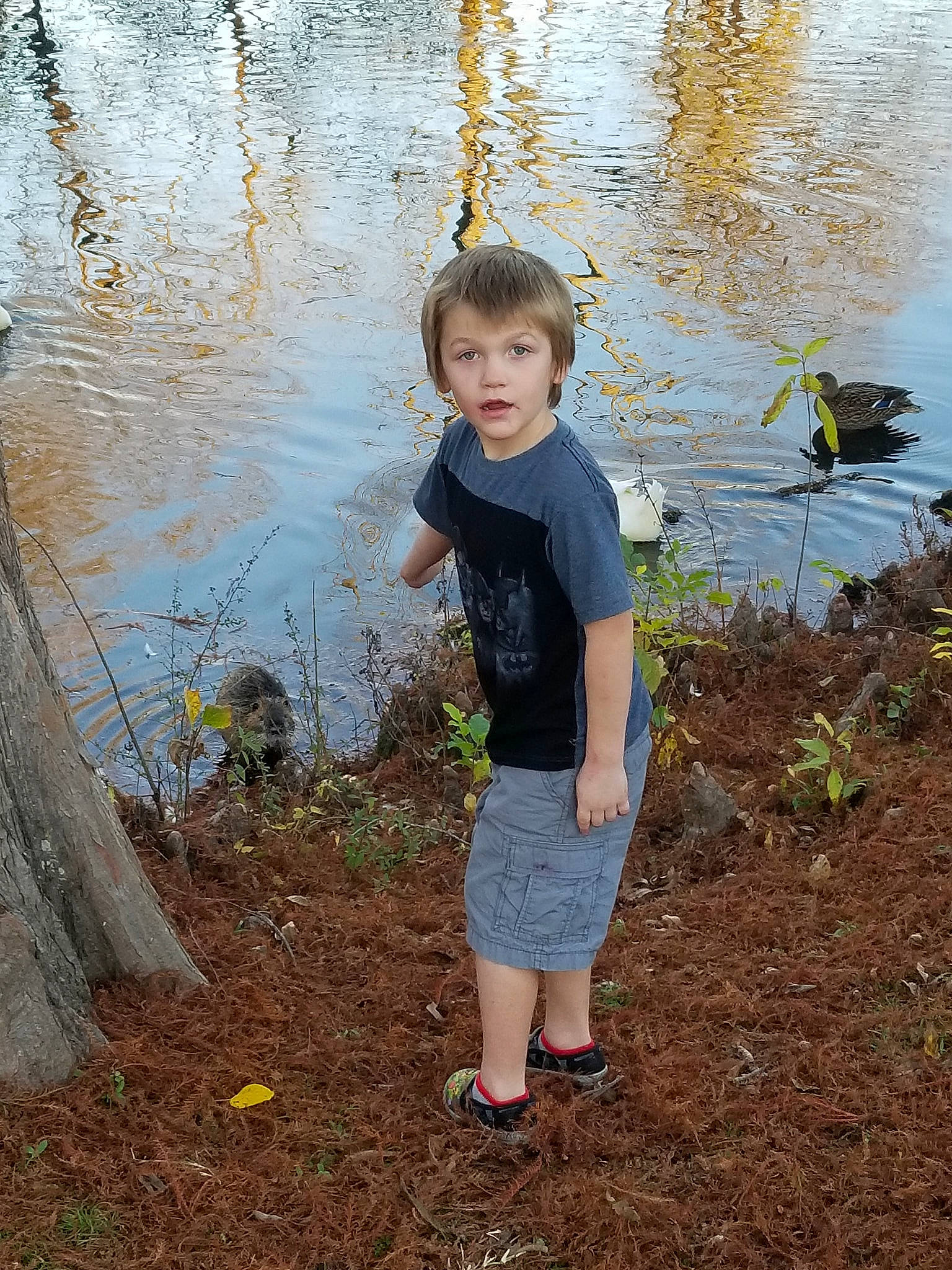 Leighton Butler is registered to the contest to win money with this photo: boy, child, fun, girl, grass, grass_family, person, plant, play, recreation, smile, toddler, tree, vacation, vertebrate, water