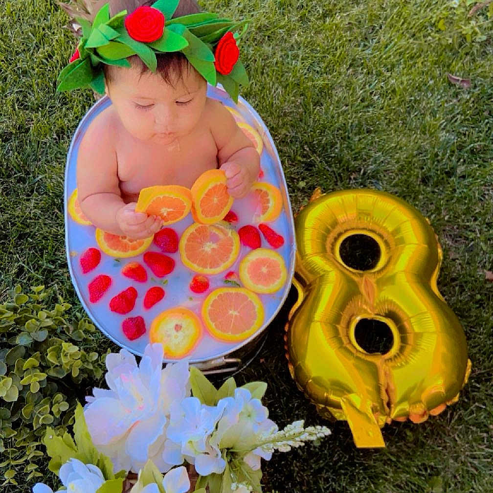 Dalett Angela is registered to the contest to win money with this photo: backyard, clothing, costume, face, flower, grass, hat, head, jar, nature, outdoors, park, person, petal, photography, plant, portrait, pottedplant, summer, yard