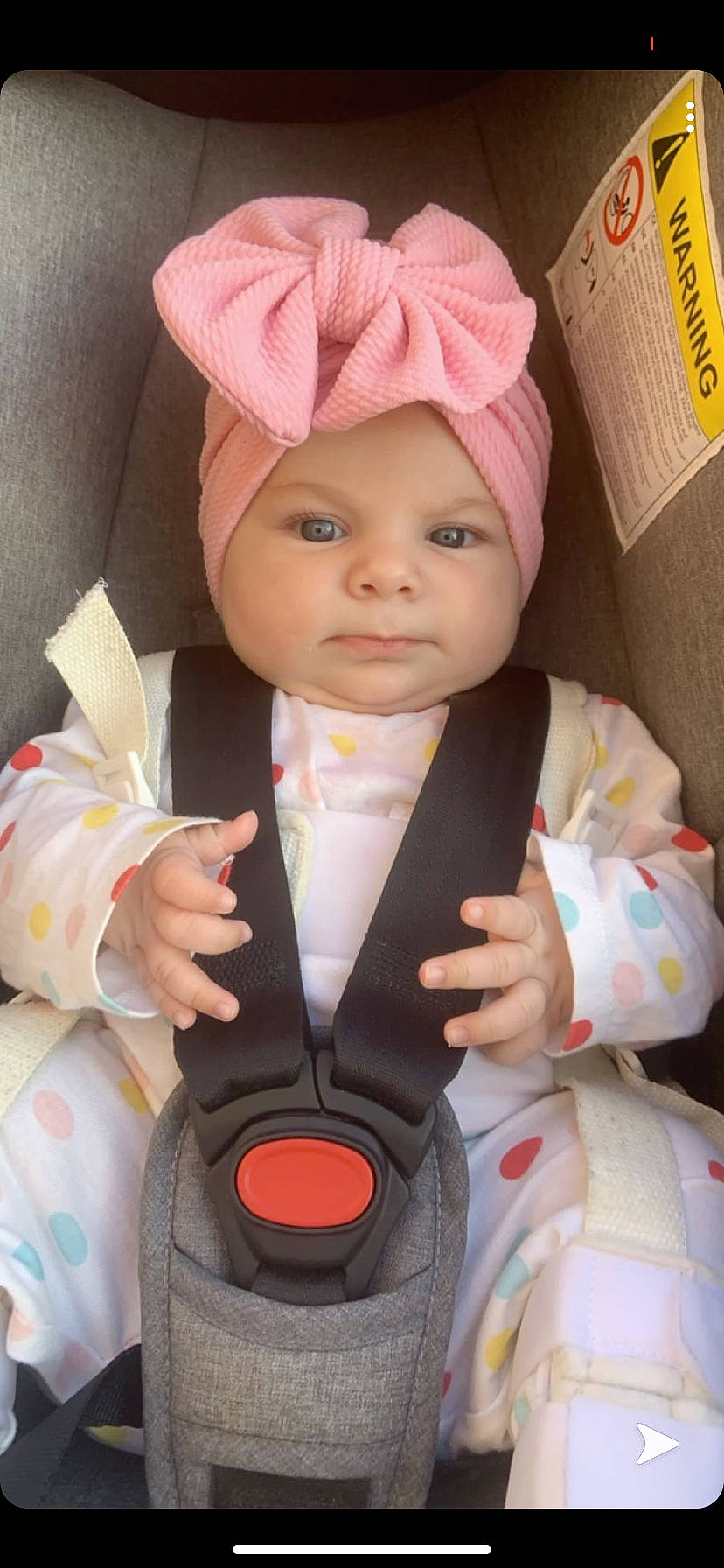 Magnin Anae participe au concours pour gagner de l'argent avec cette photo : baby, child, headgear, headwear, person, pink, smile, toddler