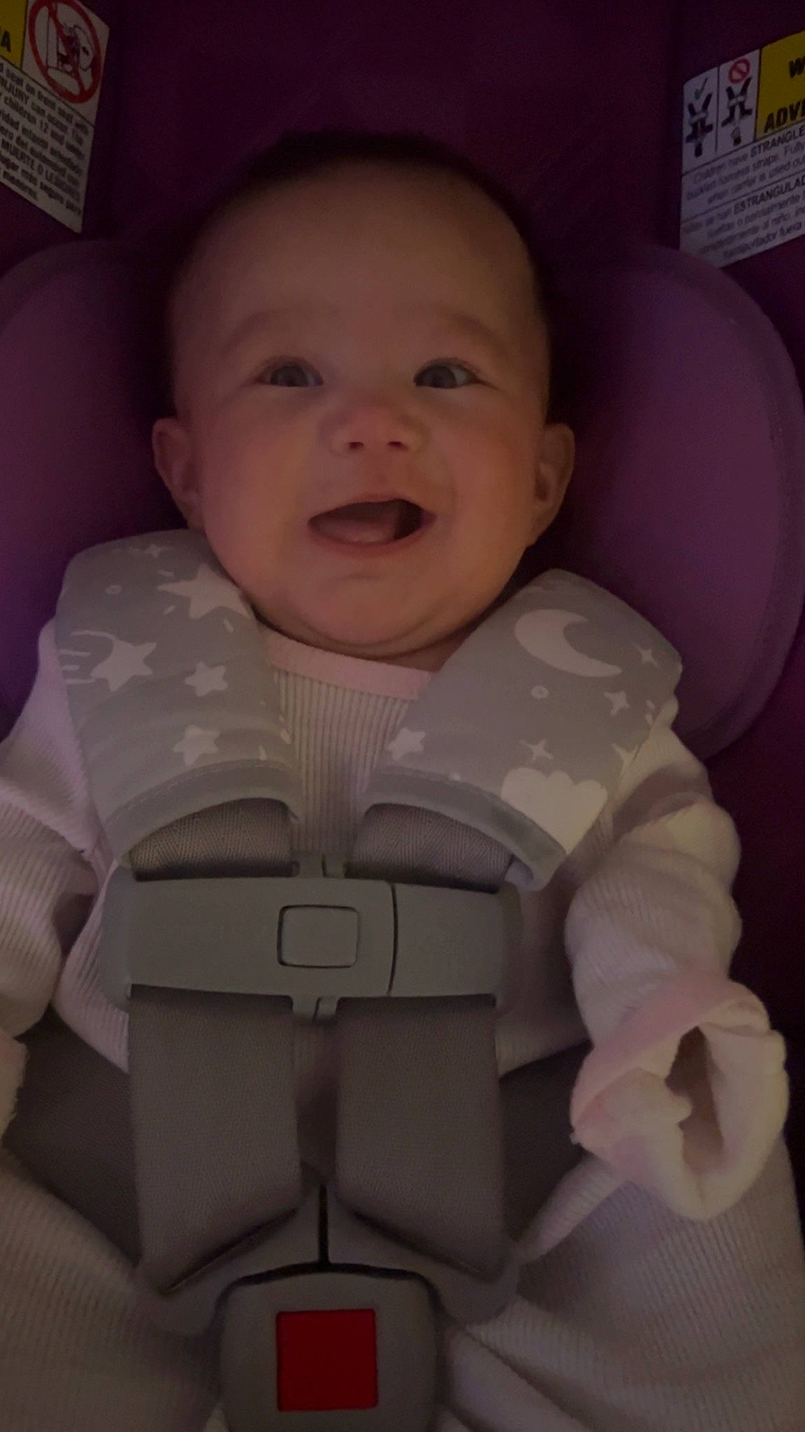 Princess Rowan joined the competition — help win amazing prizes! baby, baby_products, baby_toddler_clothing, carmine, cheek, child, chin, comfort, fun, happy, iris, mouth, nose, person, pink, purple, sitting, skin, smile, thumb