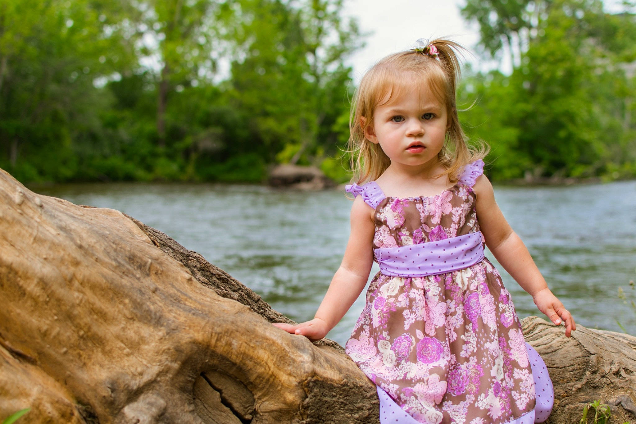 Lillyonna is registered to the contest to win money with this photo: bank, beauty, blond, child, child_model, dress, eye, grass, people_in_nature, person, photograph, photography, pink, plant, rock, smile, spring, summer, toddler, tree