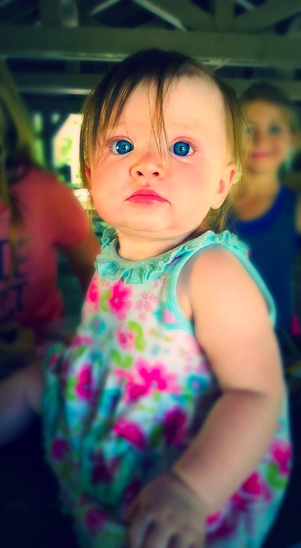 Amelia is registered to the contest to win money with this photo: boy, cheek, child, emotion, eye, face, facial_expression, fun, girl, hair, head, human_hair_color, infant, nose, organ, person, pink, skin, smile, toddler