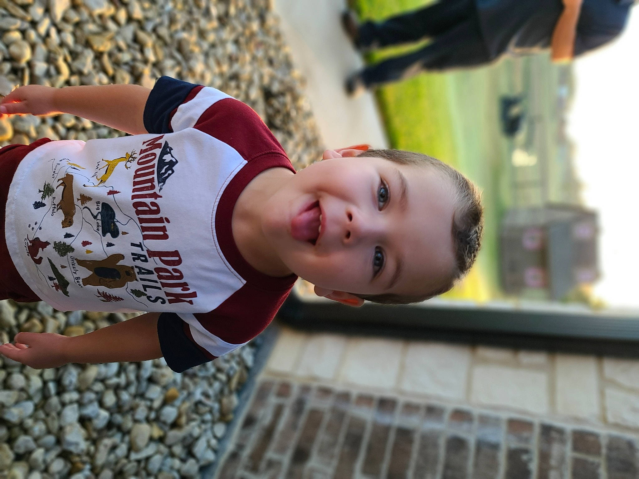 Tripp joined the competition — help win amazing prizes! child, competition_event, fun, grass, happy, human_leg, leisure, person, plant, player, recreation, smile, sports, sports_uniform, sportswear, thigh, toddler, tradition, tree, uniform