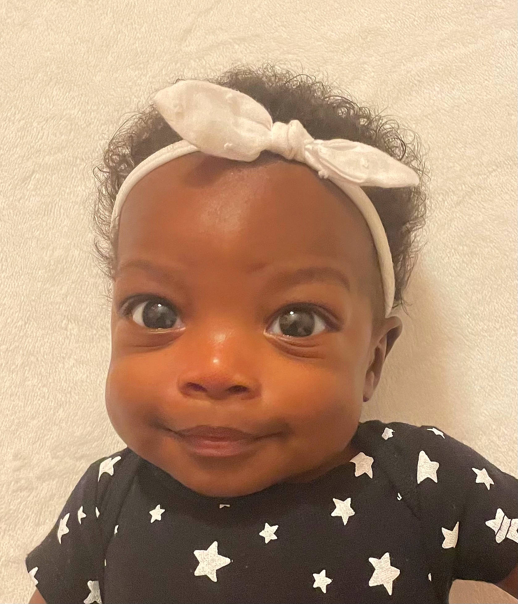 Faith joined the competition — help win amazing prizes! baby, baby_toddler_clothing, cheek, child, close_up, ear, eye, eyebrow, eyelash, fashion_accessory, forehead, happy, headband, headpiece, jewellery, lip, no_expression, nose, person, sleeve