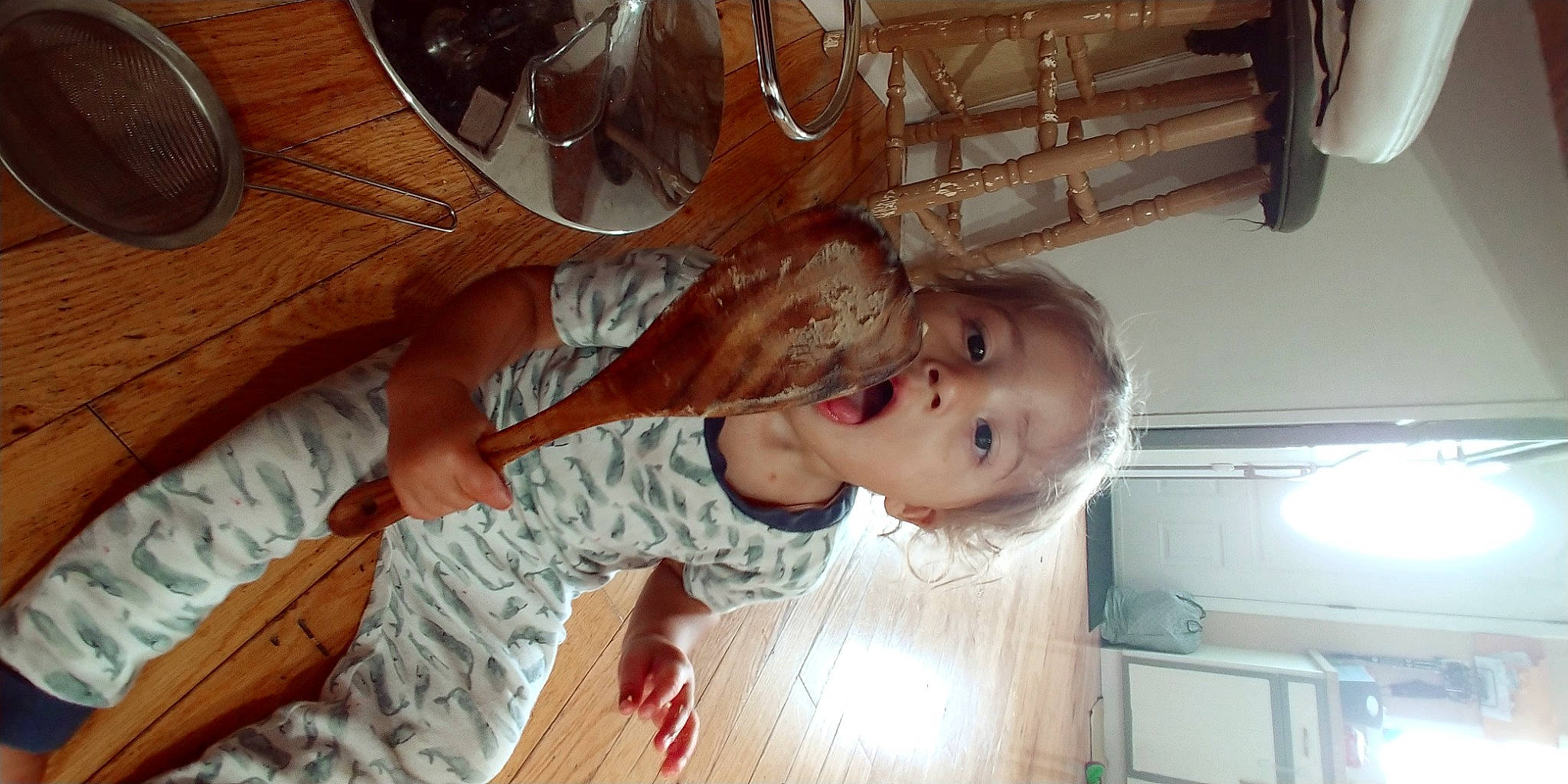 Julius joined the competition — help win amazing prizes! baby, baby_toddler_clothing, brass_instrument, ceiling, child, flooring, fun, hardwood, person, room, tableware, toddler, varnish, wind_instrument, wood, wood_stain