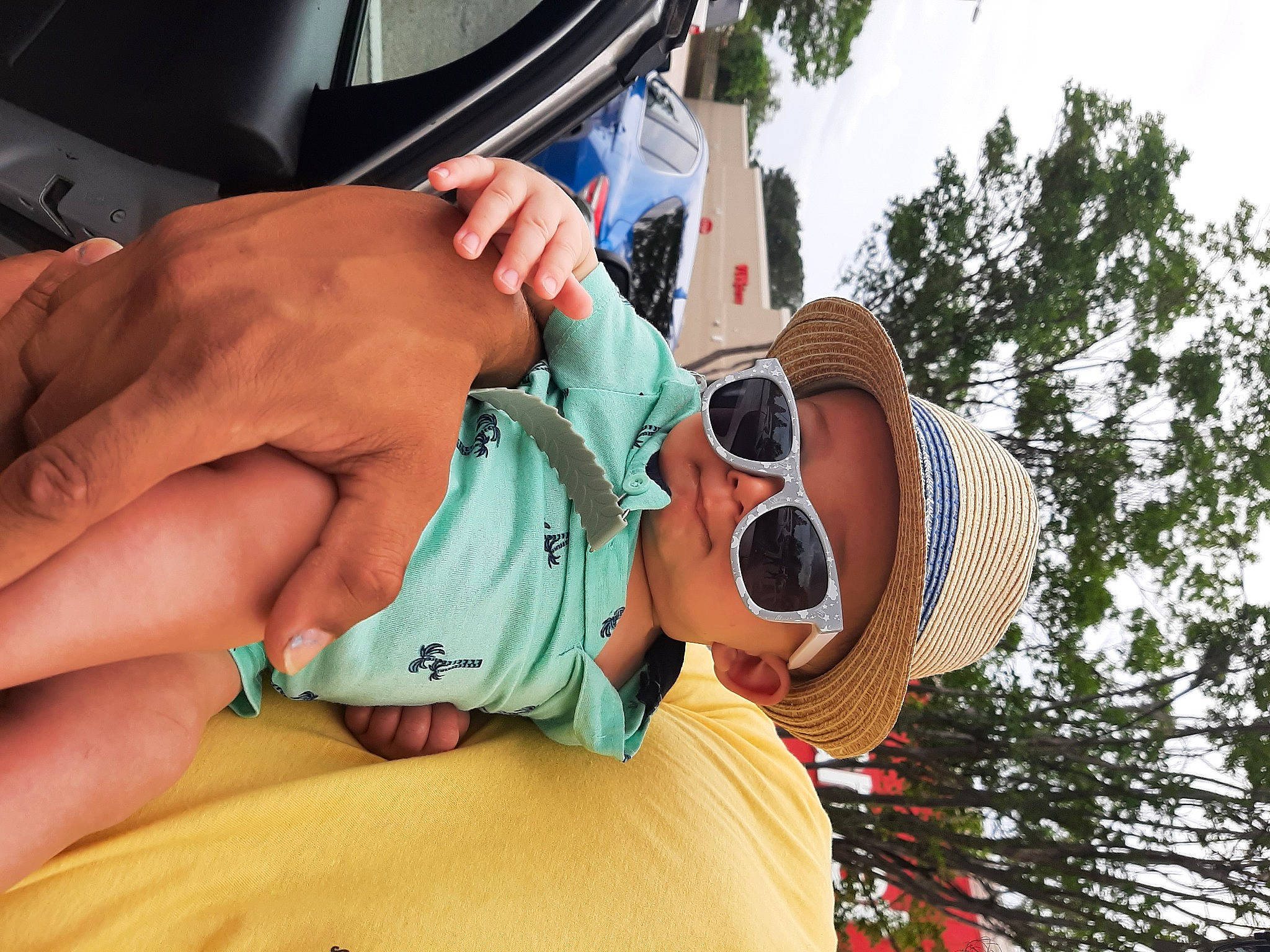 Jim joined the competition — help win amazing prizes! baseball_cap, cap, event, eyewear, fun, gesture, glasses, goggles, hand, happy, hat, leisure, person, personal_protective_equipment, recreation, sky, sun_hat, sunglasses, travel, tree