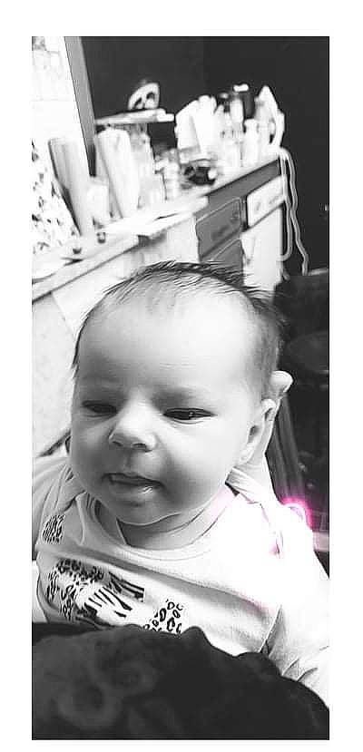 Inaya a rejoint le concours — aidez-le/la à gagner de superbes lots ! baby, black_and_white, cheek, ear, eyebrow, eyelash, forehead, hairstyle, happy, iris, jaw, lip, monochrome_photography, mouth, nose, person, skin, smile, style, toddler