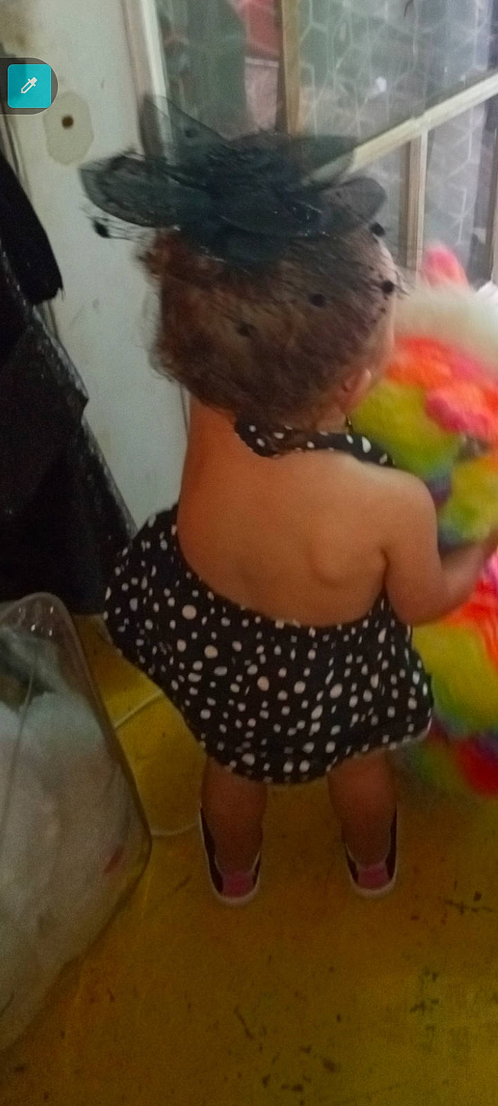 Jenna is registered to the contest to win money with this photo: abdomen, baby_toddler_clothing, chest, child, event, fashion_accessory, fashion_design, fun, happy, hat, human_leg, neck, pattern, person, plant, shoulder, thigh, toddler, trunk, visual_arts