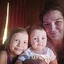 Summer is registered to the contest to win money with this photo: woman, child, baby, family, indoor, selfie, portrait, smile, curtains, light, casual, happy, together, closeup, people, skin, hair, clothing, face, bond