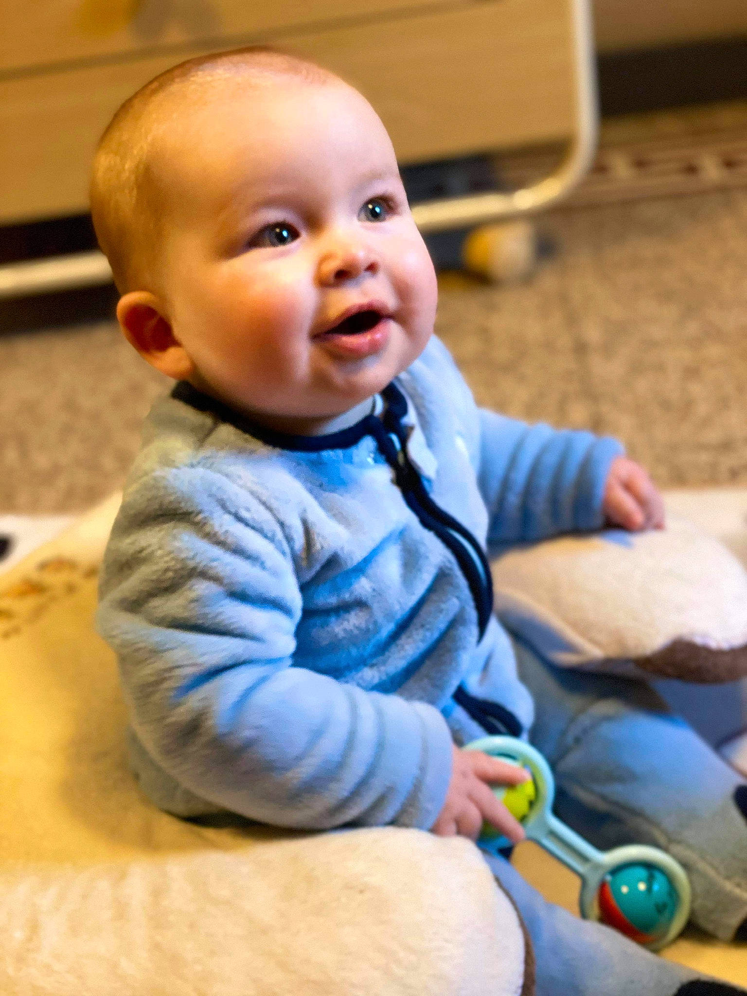 Adrian participe au concours pour gagner de l'argent avec cette photo : baby, baby_products, cheek, child, face, head, person, play, product, sitting, skin, smile, toddler