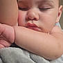 baby, sleeping, arm, blanket, closeup, face, peaceful, skin, child, rest, soft, cuddle, nap, indoors, person, infant, cute, expression, relaxation, comfort