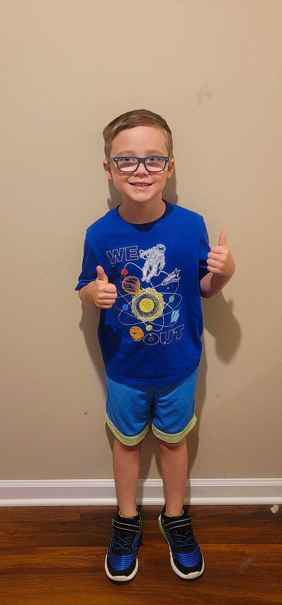 Connor joined the competition — help win amazing prizes! arm, azure, chin, clothing, electric_blue, eye, gesture, glasses, happy, joint, joy, organ, person, shorts, skin, sleeve, smile, standing, t_shirt, thigh