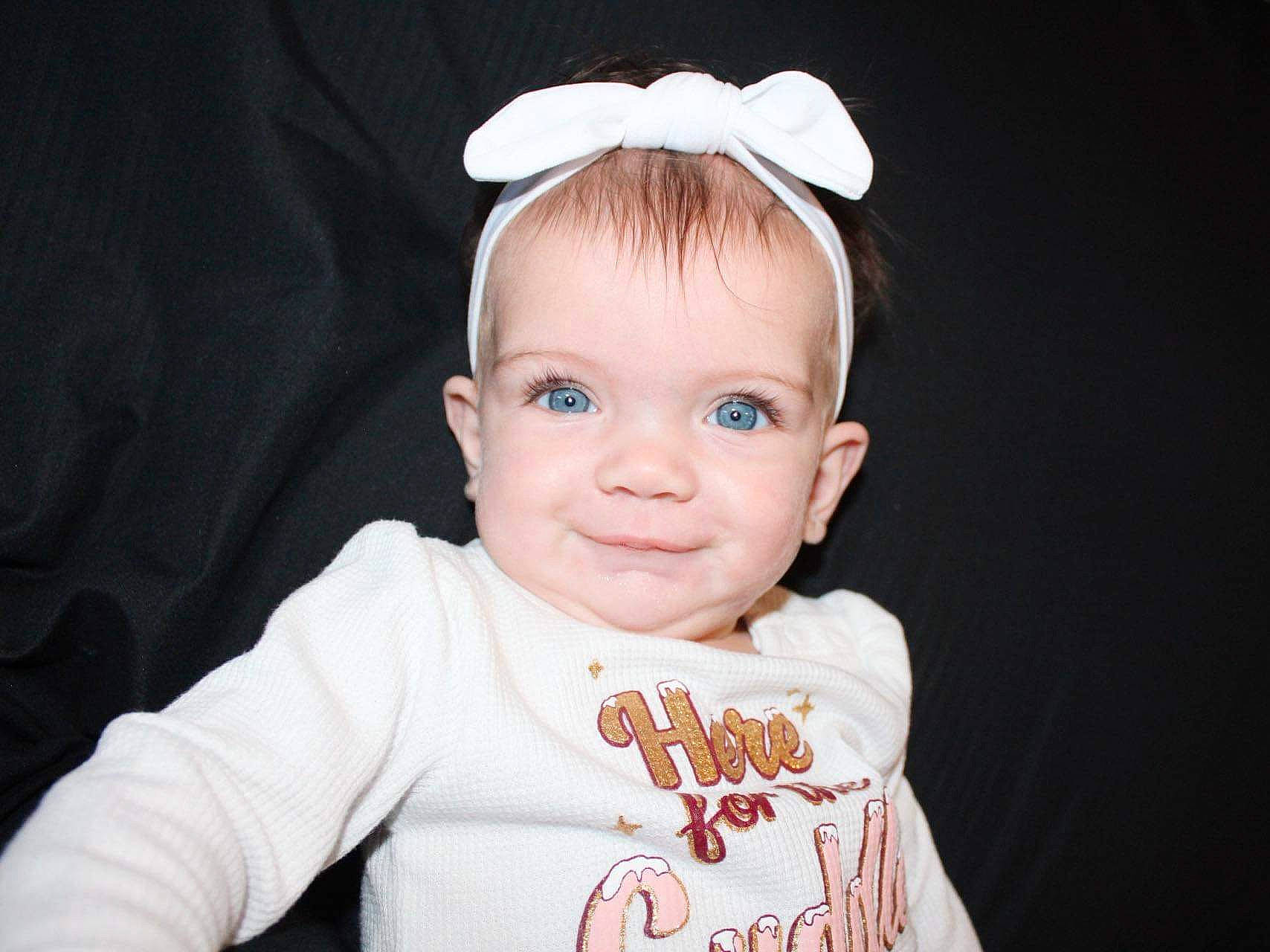 Hayven joined the competition — help win amazing prizes! baby, baby_toddler_clothing, cheek, chin, ear, eye, eyebrow, face, flash_photography, hair, happy, iris, joy, lip, neck, person, pink, skin, sleeve, smile