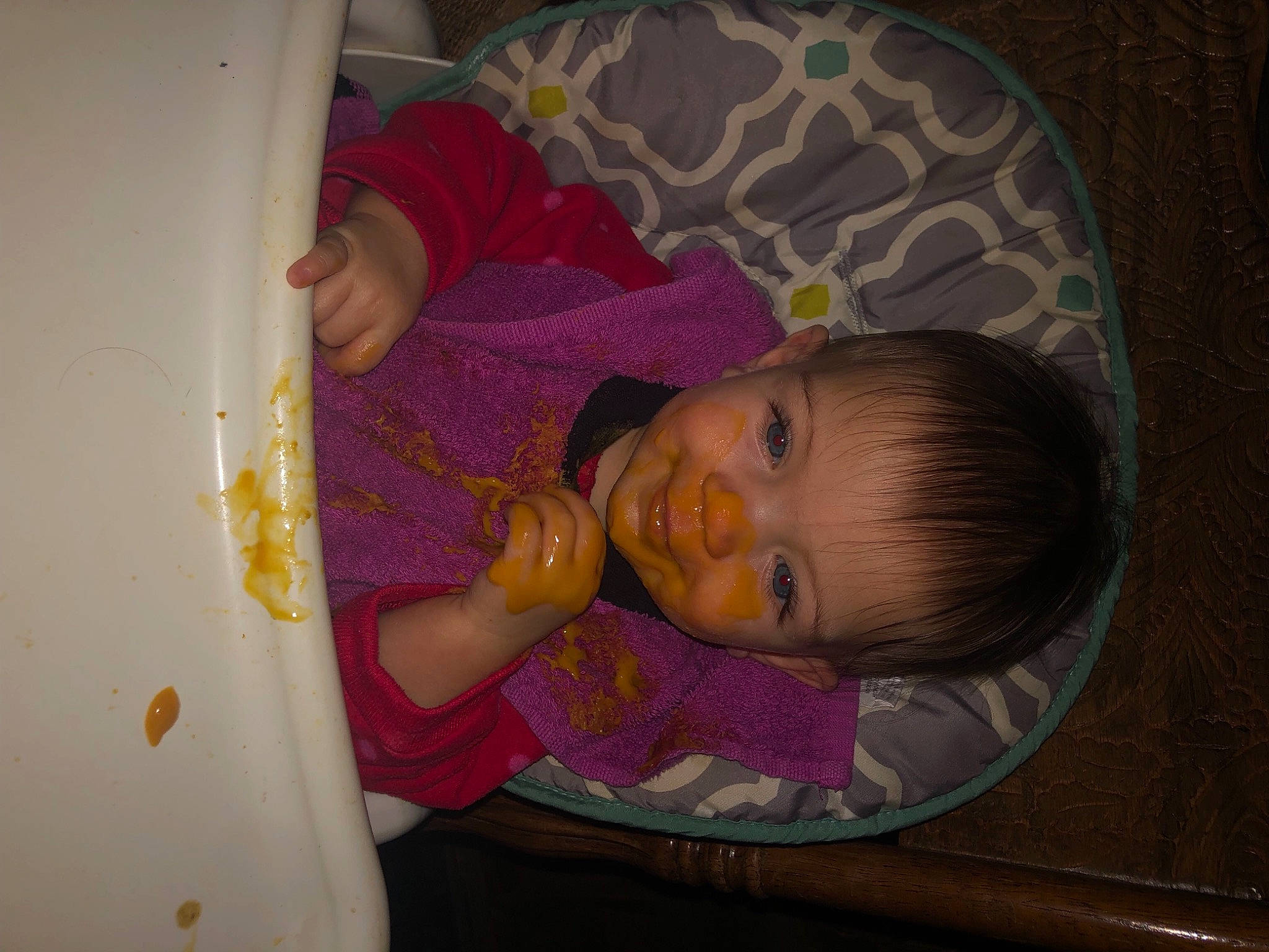 Hayven joined the competition — help win amazing prizes! baby, baby_products, baby_toddler_clothing, baby_toys, bathing, cheek, child, finger, fun, infant_bed, iris, joy, magenta, mouth, nose, person, purple, room, toddler