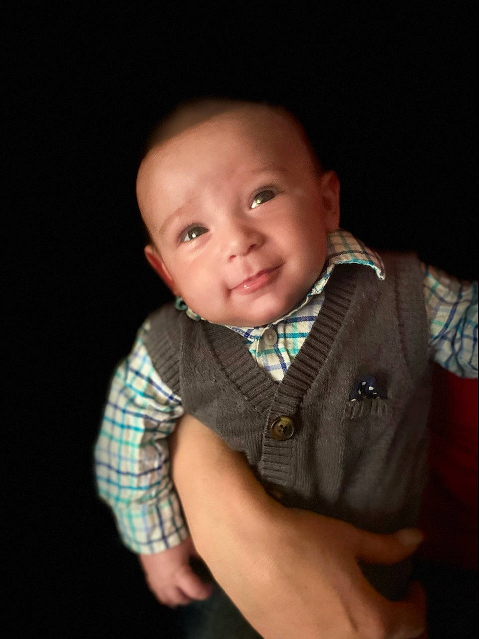 Hunter joined the competition — help win amazing prizes! arm, baby, baby_toddler_clothing, cheek, chin, collar, elbow, eye, flash_photography, gesture, hairstyle, happy, iris, mouth, nose, person, skin, sleeve, smile, thumb