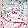 Maisie is registered to the contest to win money with this photo: baby, blanket, child, comfort, cozy, crib, cushion, cute, fabric, happy, indoors, infant, knitted, pink, portrait, resting, sleepwear, smile, soft, texture