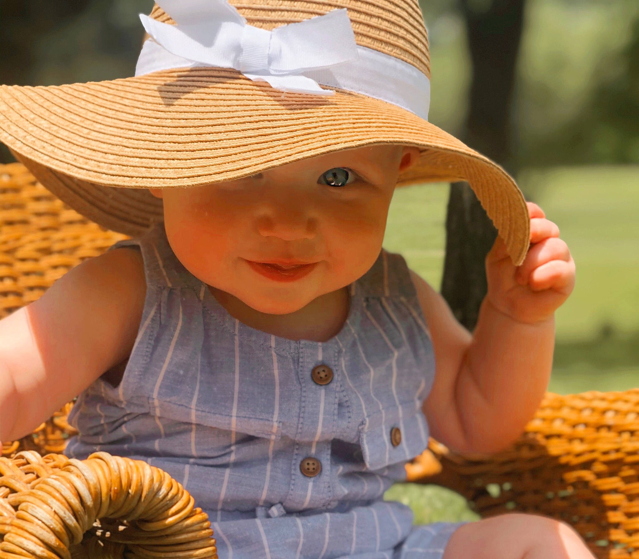 Karli joined the competition — help win amazing prizes! child, clothing, fashion_accessory, fawn, hat, headgear, headwear, person, skin, sun_hat, toddler