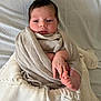 Sina a rejoint le concours — aidez-le/la à gagner de superbes lots ! newborn, baby, blanket, knitted, wrapped, cozy, infant, soft, cream, beige, hands, feet, face, portrait, sleepy, cute, comfort, bed, resting, warm