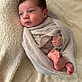 newborn, baby, blanket, wrapped, feet, knit, soft, cozy, infant, cute, lying_down, closeup, face, skin, hand, warm, comfort, bed, sleepy, portrait