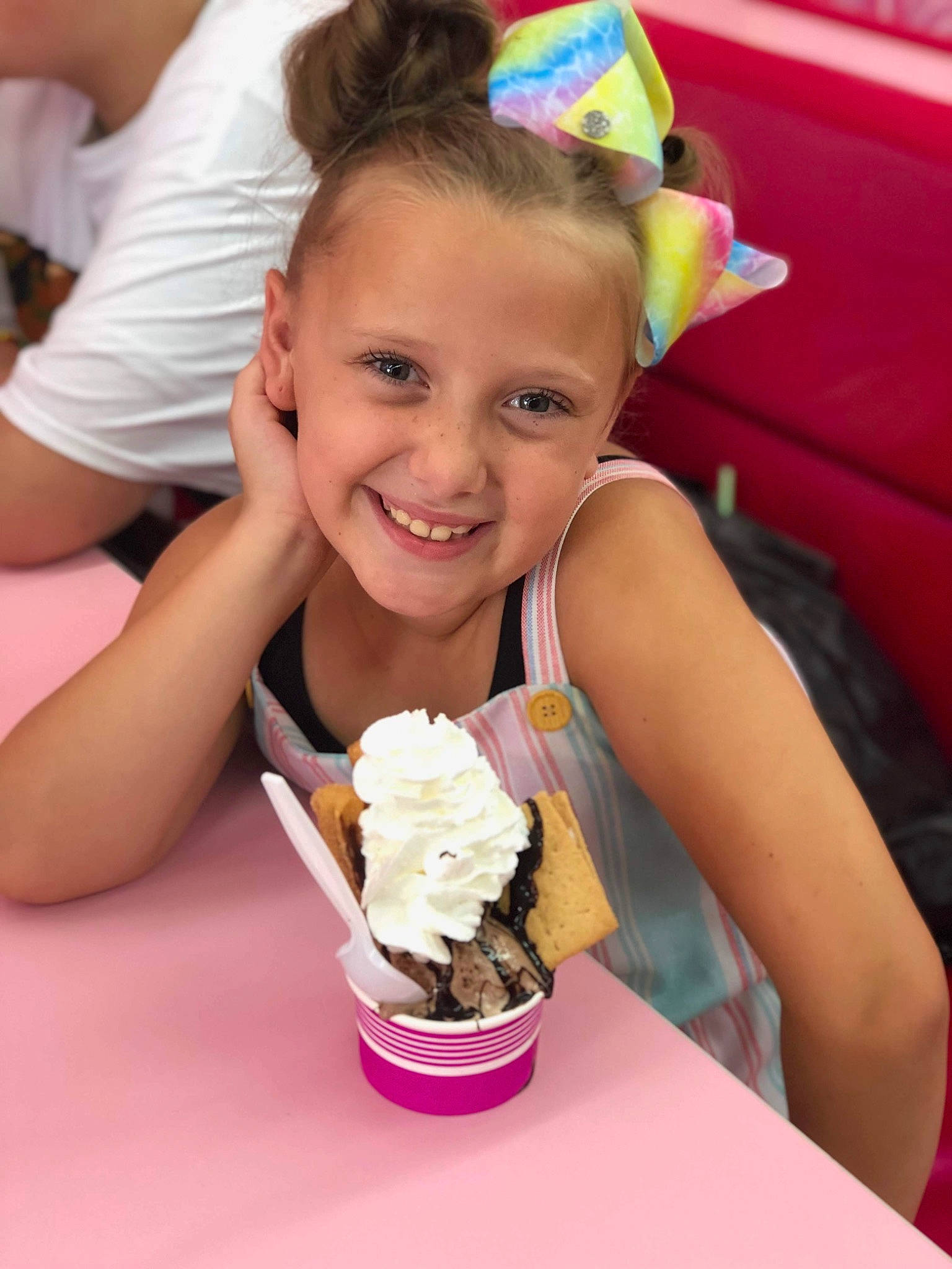 Bradleigh is registered to the contest to win money with this photo: child, cream, cuisine, dairy, dessert, eating, food, frozen_dessert, gelato, ice_cream, ice_cream_cone, joy, person, sorbetes, sundae, sweetness, toddler
