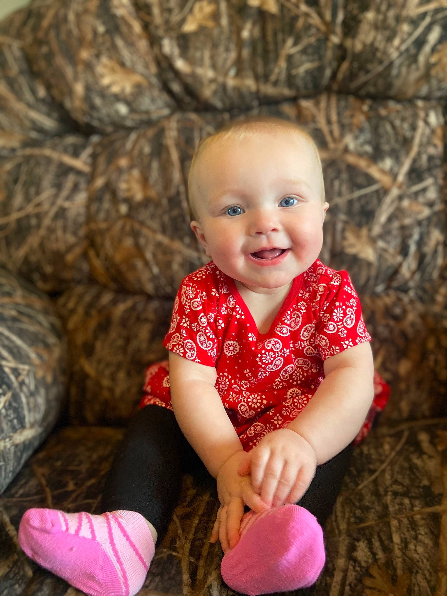 Heaven joined the competition — help win amazing prizes! baby_playing_with_toys, baby_toddler_clothing, cheek, child, eye, face, facial_expression, flash_photography, grass, hairstyle, happy, iris, joy, organ, person, pink, skin, sleeve, smile, standing