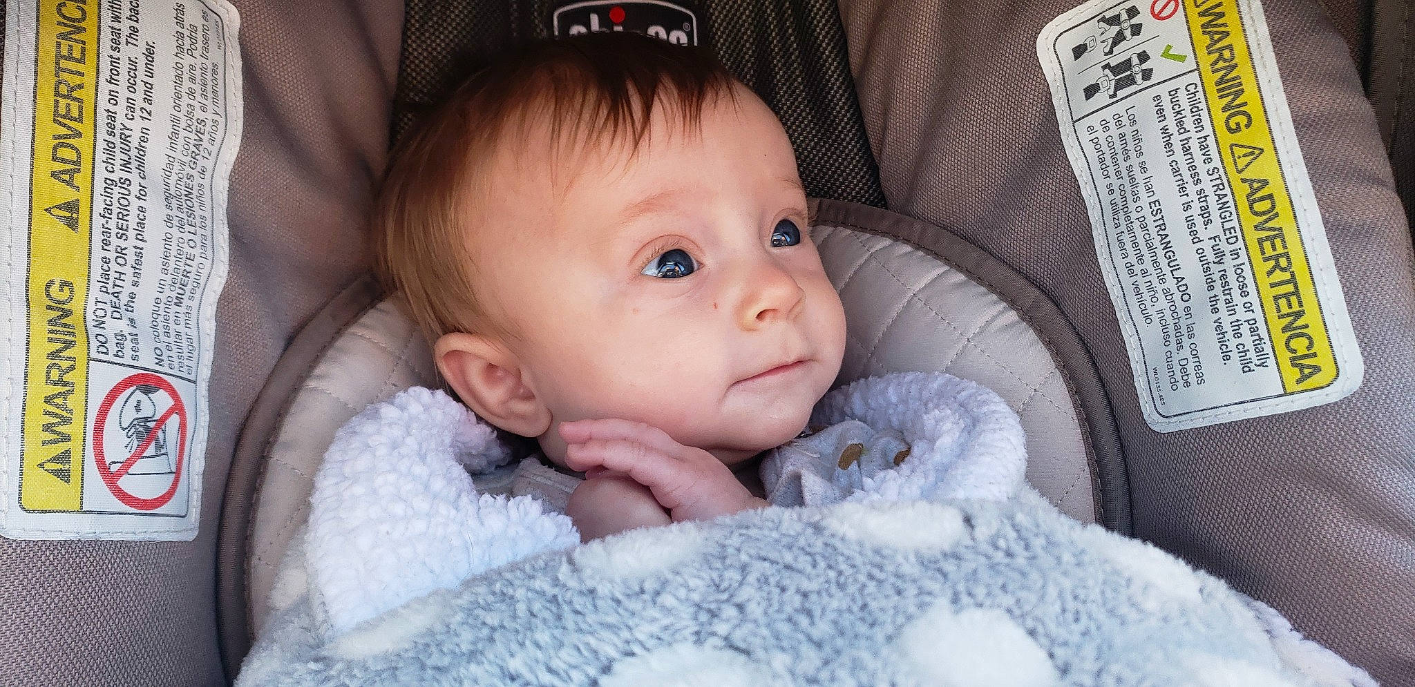 Claire joined the competition — help win amazing prizes! baby, baby_products, baby_safety, baby_sleeping, baby_toddler_clothing, cap, cheek, child, comfort, happy, headgear, iris, linens, nose, person, product, sitting, skin, smile, textile