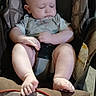 Kurvin Tanner is registered to the contest to win money with this photo: baby, car_seat, infant, child, seat_belt, clothing, feet, hands, indoor, padded_seat, comfort, young_child, portrait, expression, baby_girl, baby_boy, candid, casual, young_infant, home