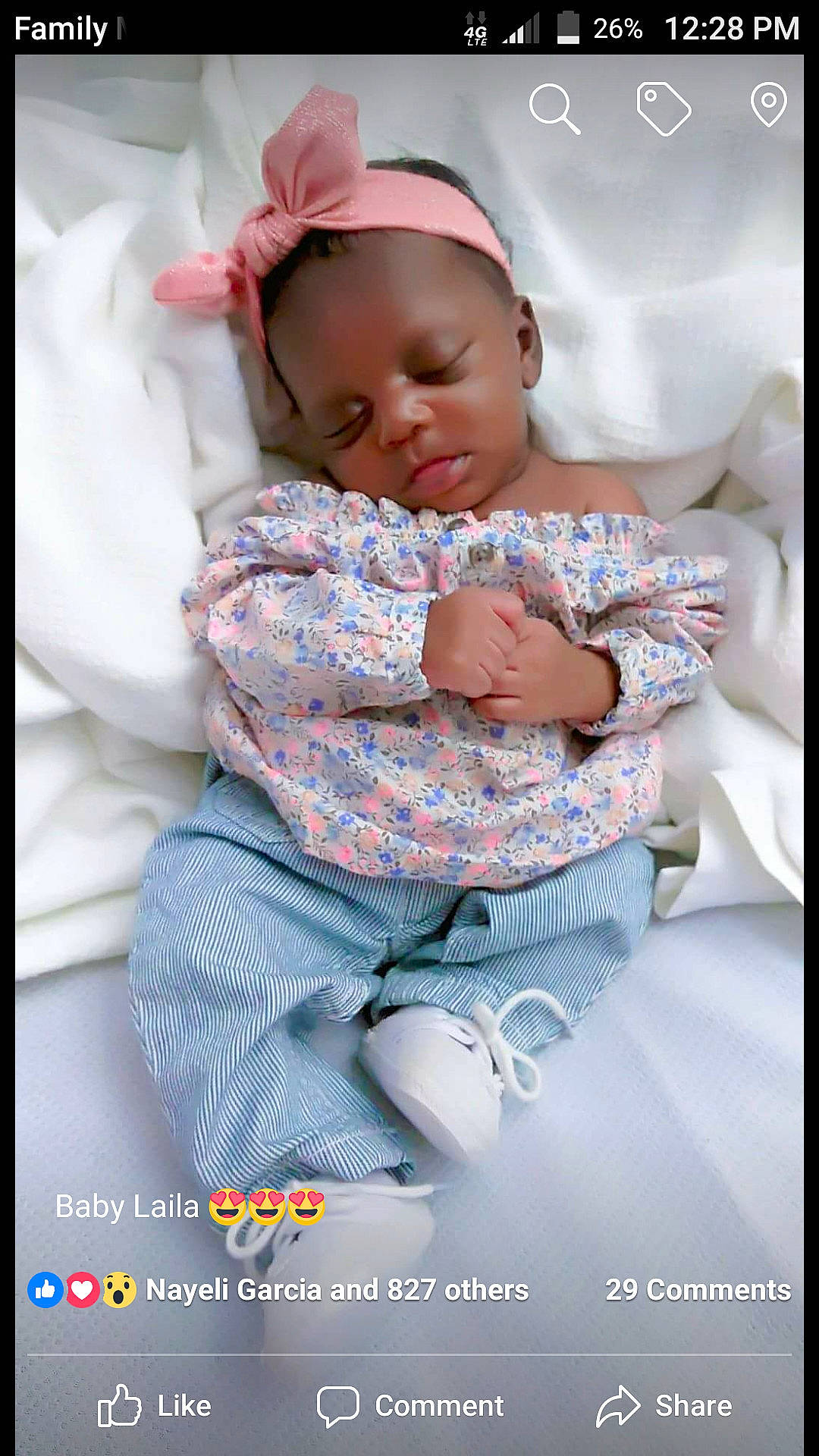 Laila is registered to the contest to win money with this photo: child, girl, hair_accessory, infant, person, photo_caption, product, toddler