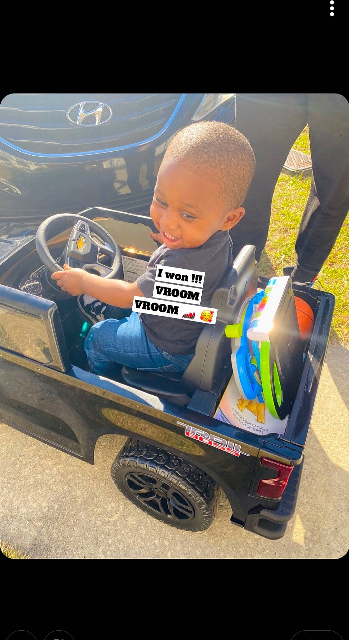 Braylon joined the competition — help win amazing prizes! auto_part, automotive_design, automotive_exterior, automotive_lighting, automotive_tire, automotive_wheel_system, bumper, car, electric_blue, fender, hood, motor_vehicle, person, personal_luxury_car, rim, steering_wheel, tire, toddler, vehicle, vehicle_door