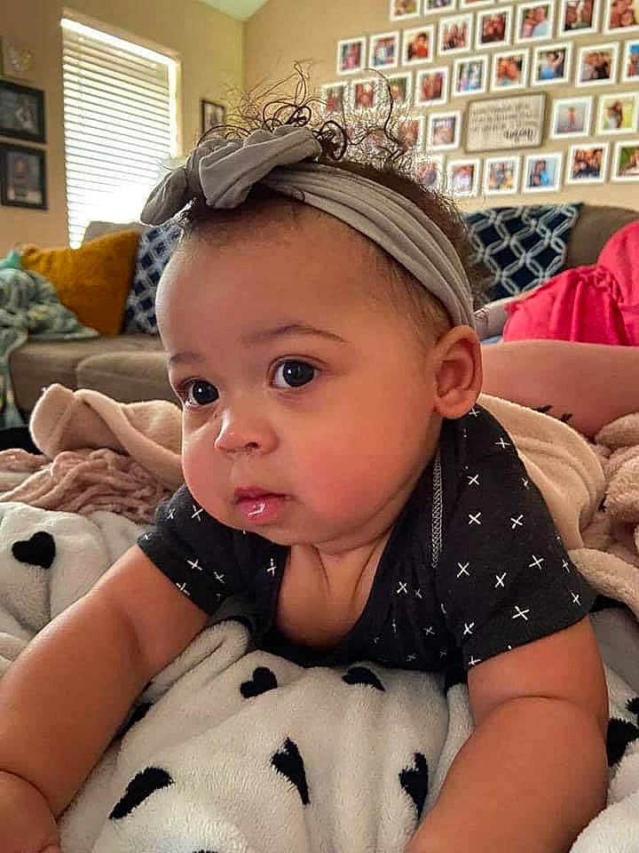 Brinley joined the competition — help win amazing prizes! baby, baby_toddler_clothing, cheek, chin, comfort, cool, ear, eyebrow, eyelash, facial_expression, finger, fun, hairstyle, lip, mouth, organ, person, picture_frame, skin, sleeve