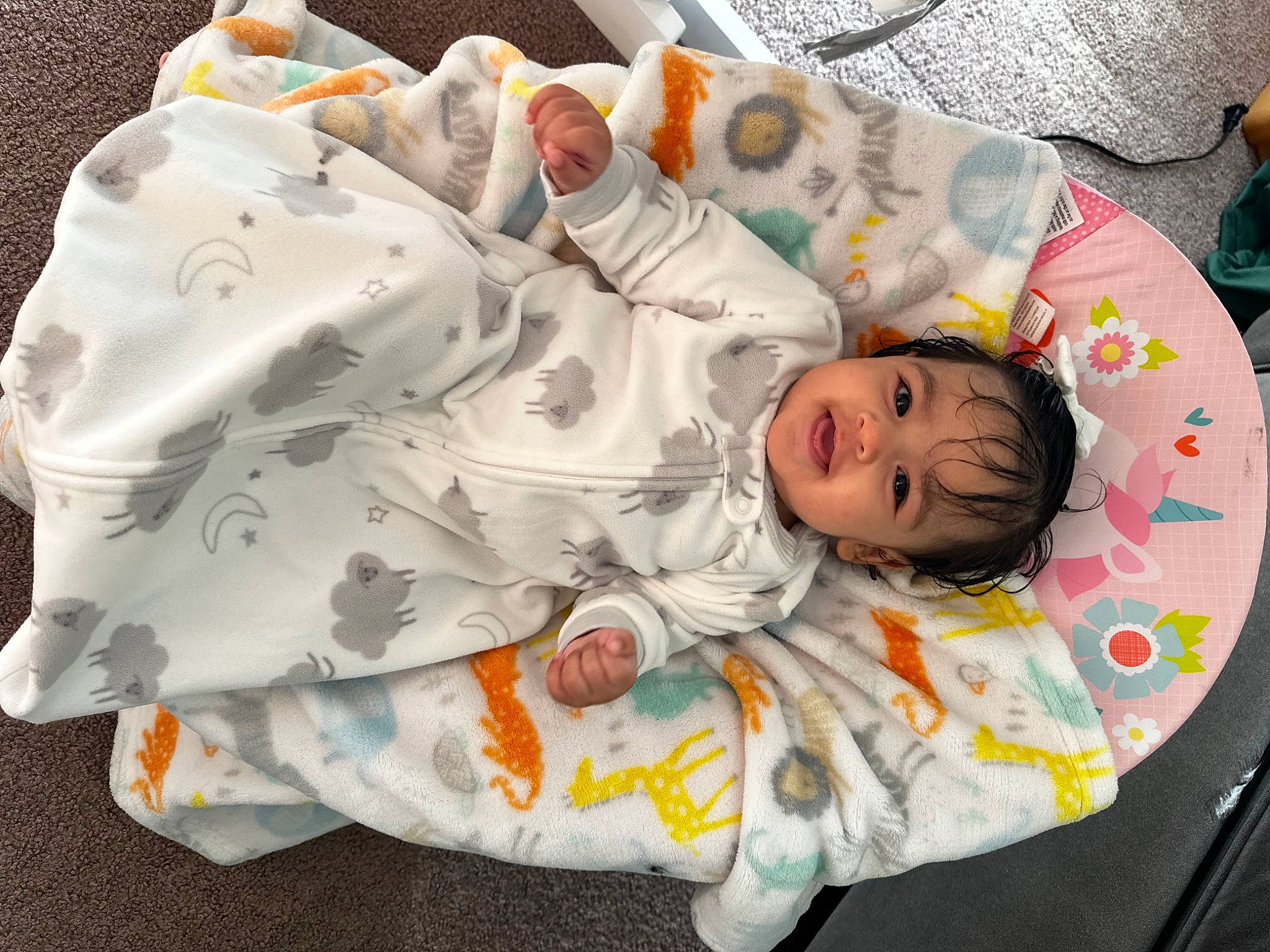 Maddison joined the competition — help win amazing prizes! baby, baby_products, baby_toddler_clothing, bedding, bedtime, carmine, child, comfort, infant_bodysuit, linens, nap, pattern, person, room, sleep, sleeve, toddler