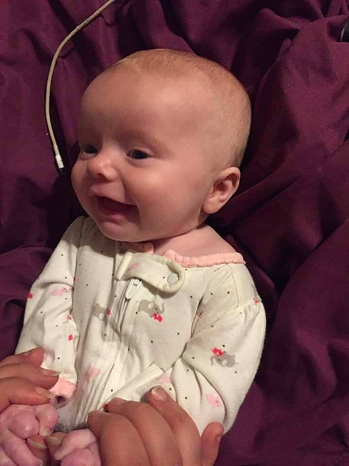 Audree joined the competition — help win amazing prizes! arm, baby, cheek, child, ear, eye, face, facial_expression, finger, hand, head, lip, mouth, nose, person, sitting, skin, smile, toddler