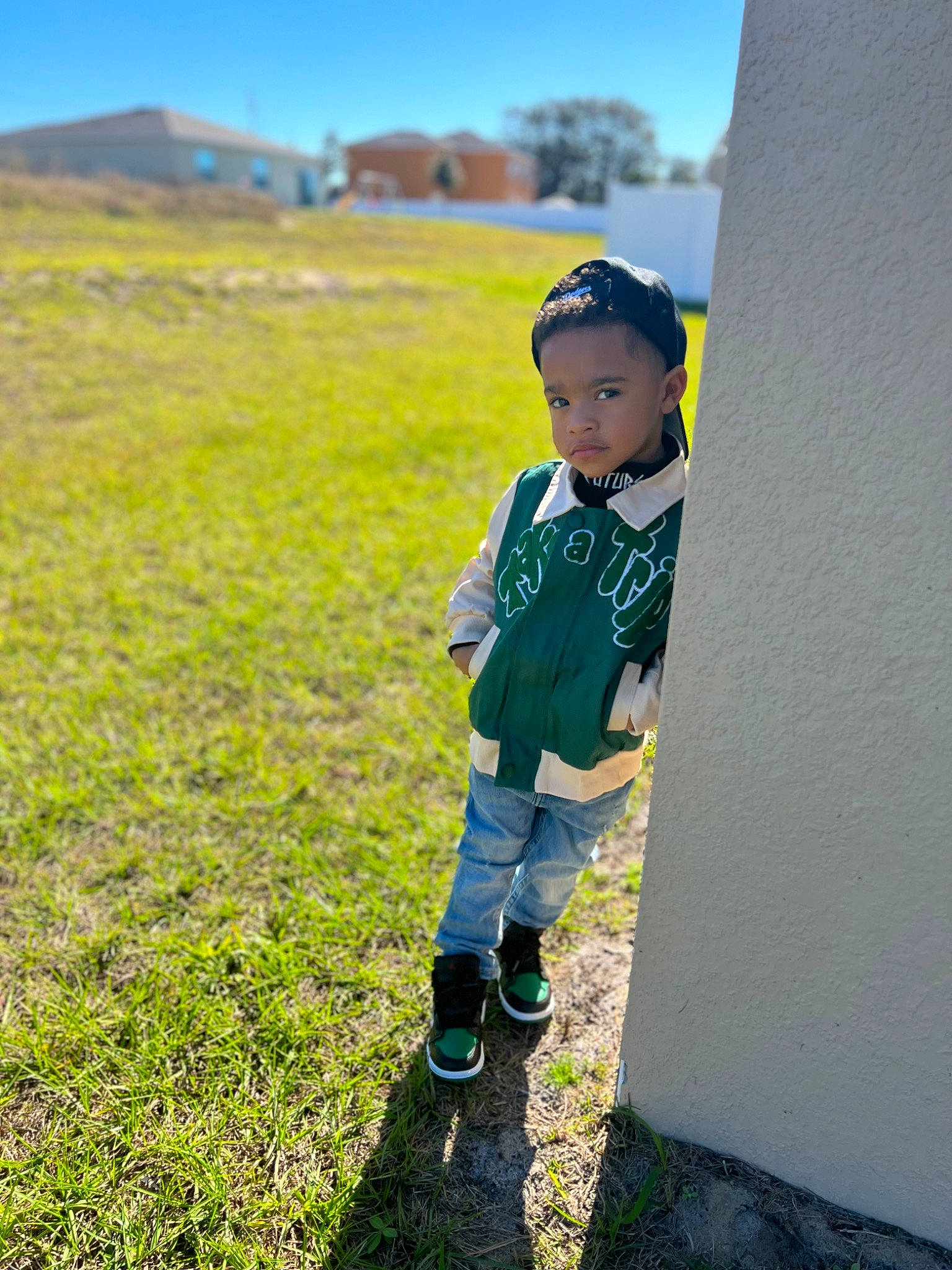 Kaden joined the competition — help win amazing prizes! asphalt, child, electric_blue, fun, grass, grassland, happy, landscape, leisure, pattern, people_in_nature, person, personal_protective_equipment, prairie, recreation, shadow, sky, soil, t_shirt, toddler