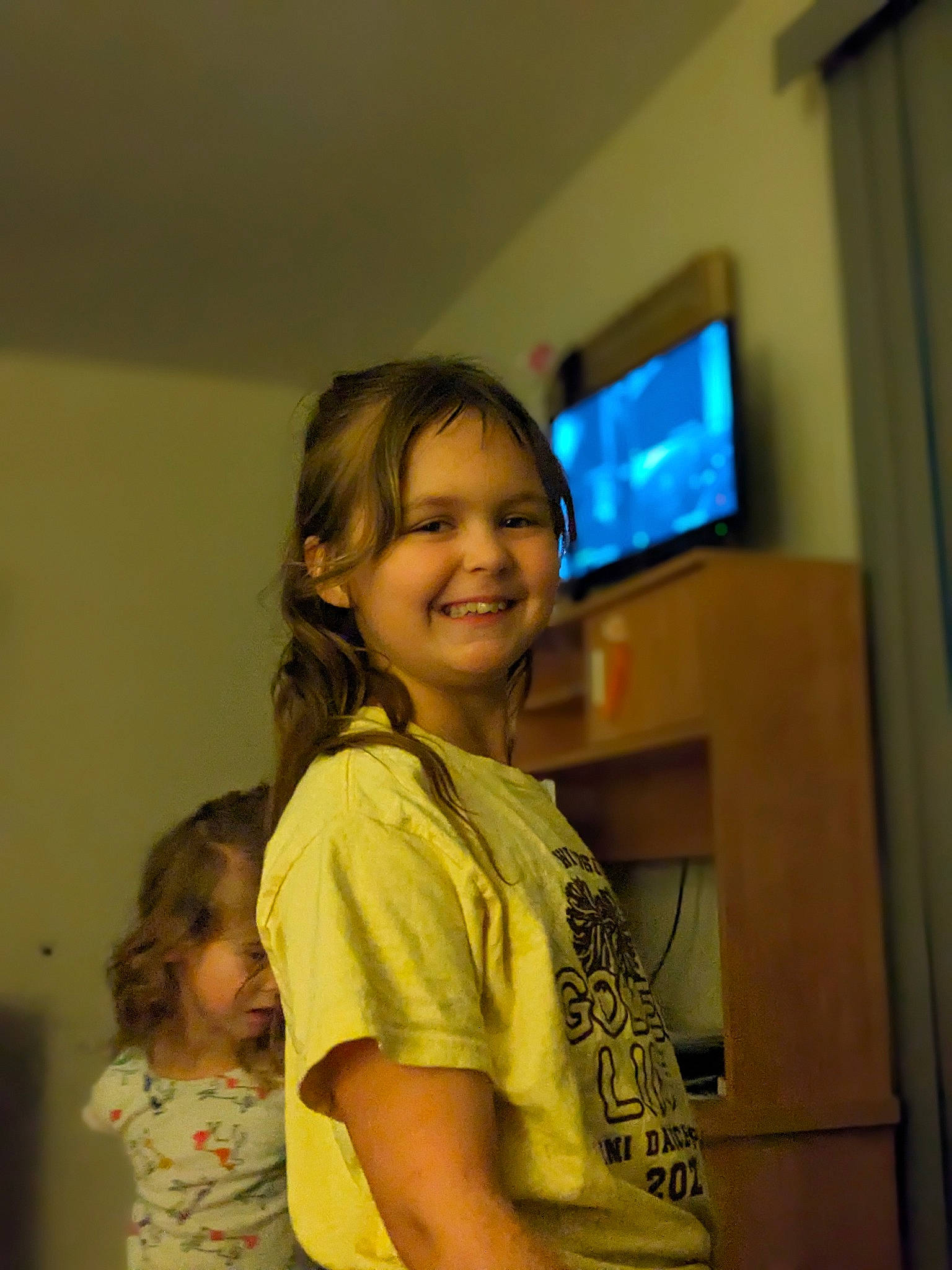 Stormy joined the competition — help win amazing prizes! cable_television, child, display_device, event, flash_photography, flat_panel_display, fun, happy, head, home_appliance, joy, laugh, led_backlit_lcd_display, person, room, shirt, shoulder, smile, t_shirt, television