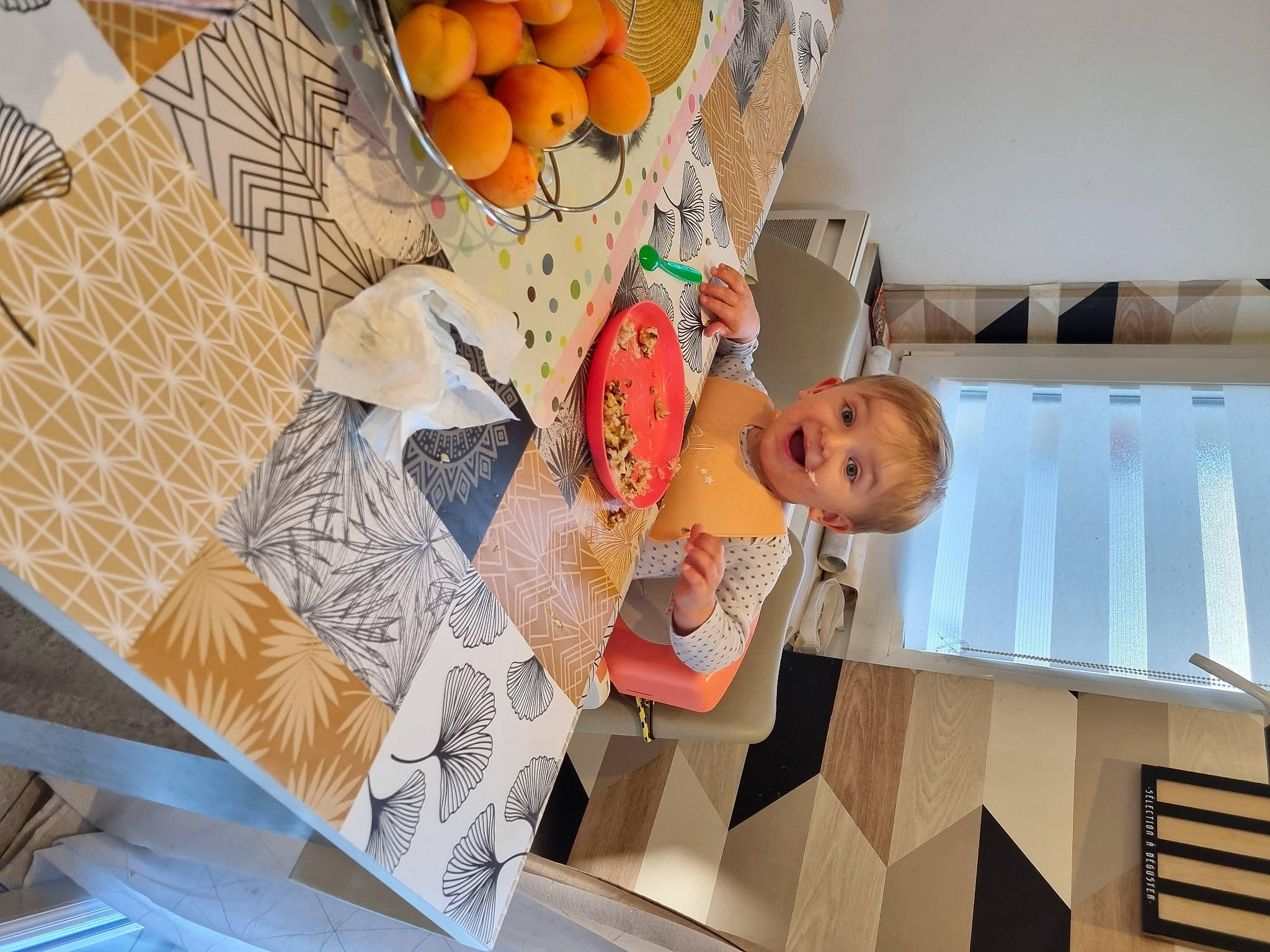 Mahlonn participe au concours pour gagner de l'argent avec cette photo : art, baby, bitter_orange, calamondin, clementine, food, grapefruit, house, interior_design, joy, mandarin_orange, natural_foods, orange, person, rangpur, surprise, tangelo, tangerine, textile, toddler