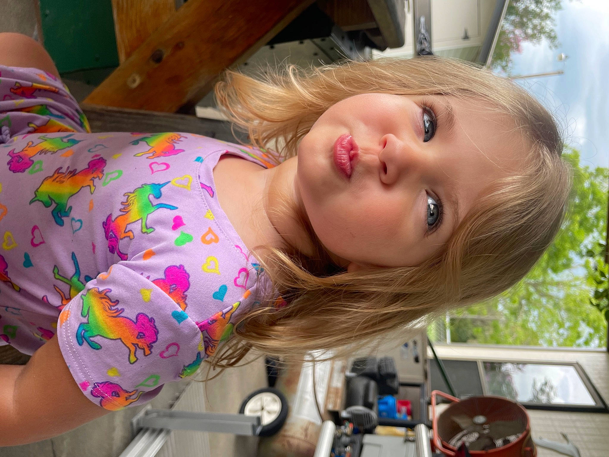 Everlei is registered to the contest to win money with this photo: blond, brown_hair, cheek, child, eyelash, face, fun, grass, happy, iris, lip, long_hair, mouth, neck, nose, person, plant, skin, smile, tree