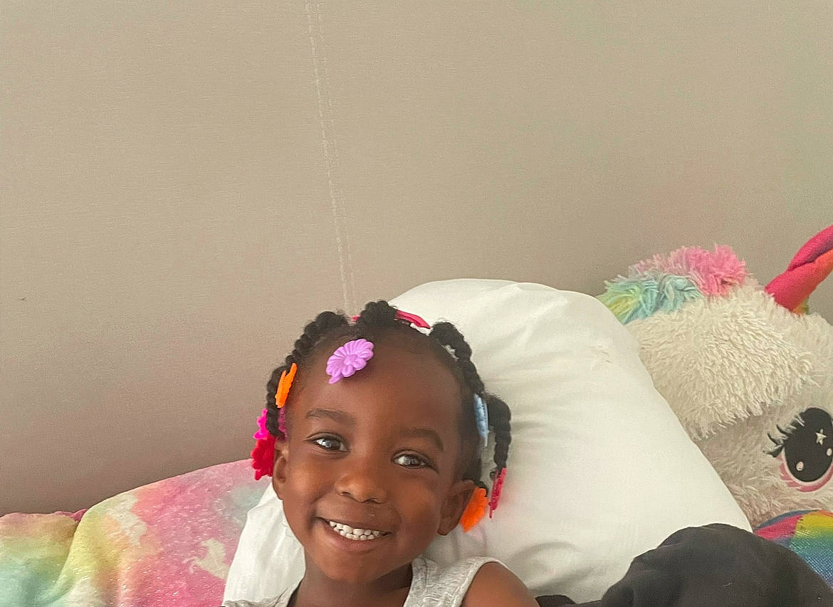 Triniti joined the competition — help win amazing prizes! baby, black_hair, child, comfort, ear, eye, eyelash, face, fun, hair, happy, headband, headgear, headpiece, jewellery, joy, linens, person, pink, skin