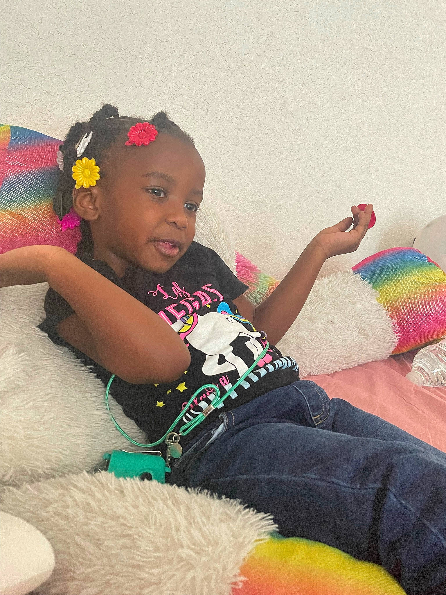 Triniti joined the competition — help win amazing prizes! baby_playing_with_toys, baby_toddler_clothing, child, comfort, event, facial_expression, finger, fun, hairstyle, happy, headpiece, human_leg, jewellery, lap, person, sitting, skin, sock, textile, thigh