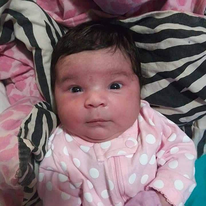 Emmarie joined the competition — help win amazing prizes! baby, baby_toddler_clothing, cheek, child, comfort, eyelash, facial_expression, happy, human_body, iris, linens, lip, nose, person, pink, product, skin, sleeve, textile, toddler